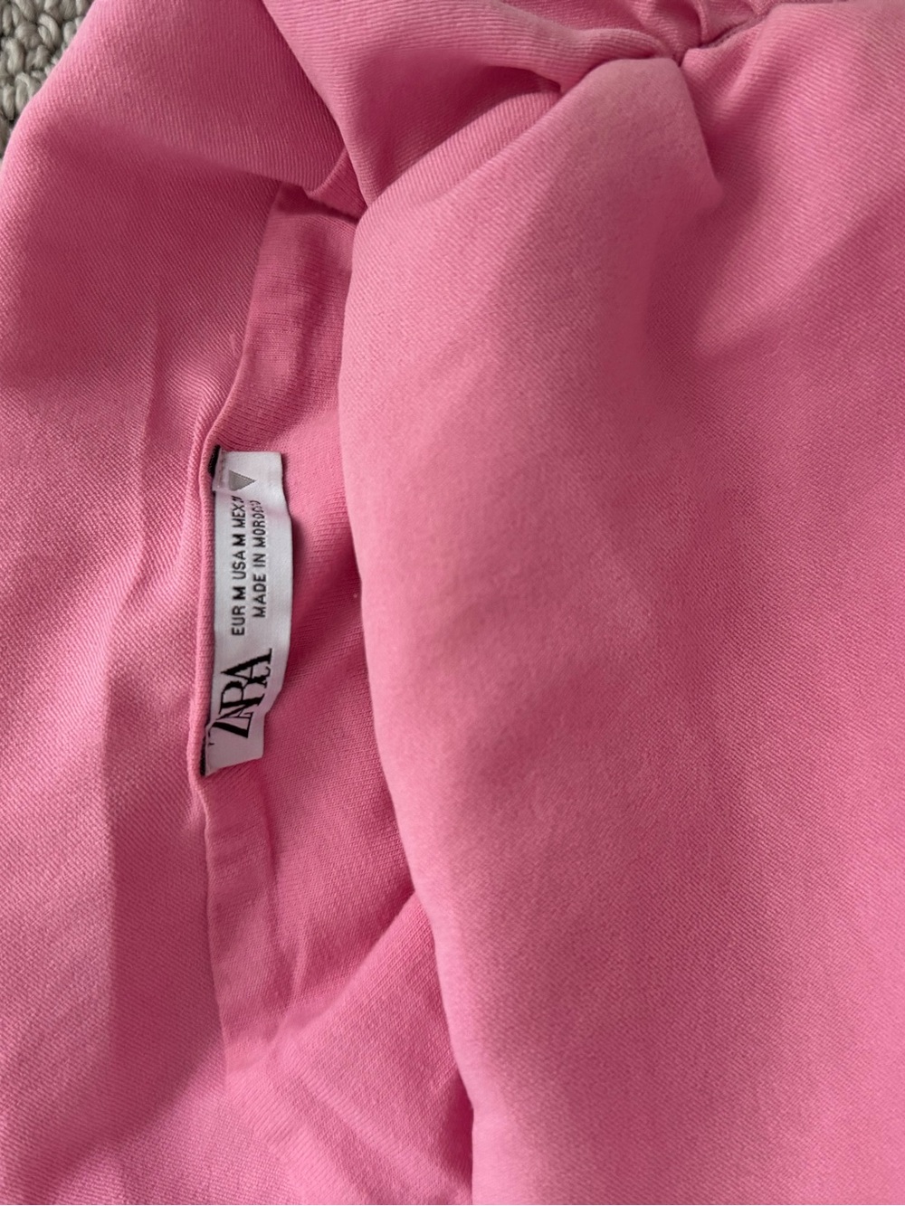 Zara Pink Rouched Strapless Top - Picture 4 of 4